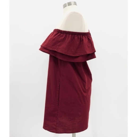 Sincerely Jules “Everly” One Shoulder Red Ruffle Mini Dress Size Small - Picture 6 of 12